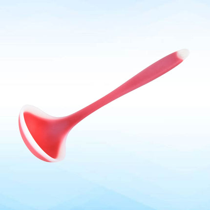 SWETRACE Silicone Soup Ladle Non Stick Kitchen Spoon For And Serving Red.