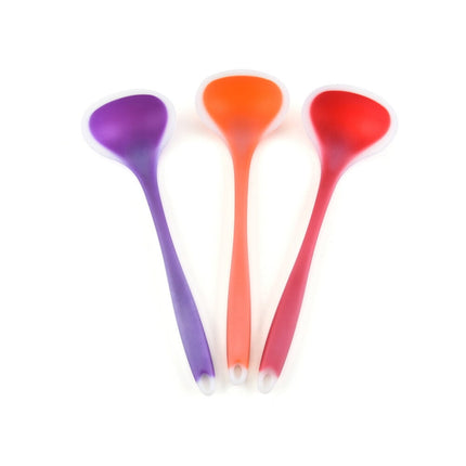 SWETRACE Silicone Soup Ladle Non Stick Kitchen Spoon For And Serving Red.