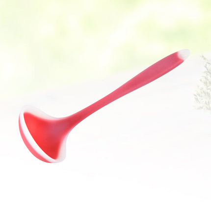SWETRACE Silicone Soup Ladle Non Stick Kitchen Spoon For And Serving Red.