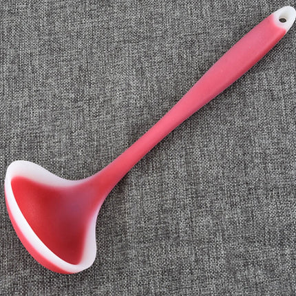 SWETRACE Silicone Soup Ladle Non Stick Kitchen Spoon For And Serving Red.