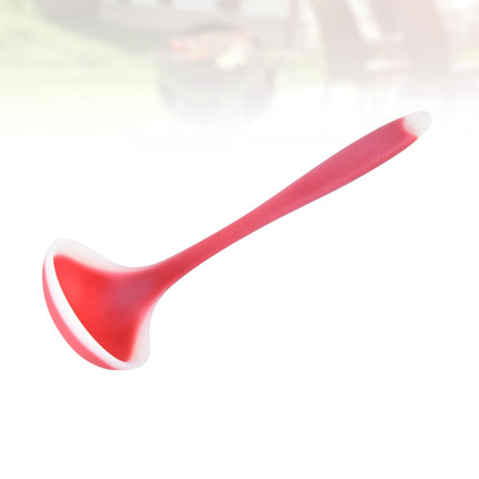 SWETRACE Silicone Soup Ladle Non Stick Kitchen Spoon For And Serving Red.