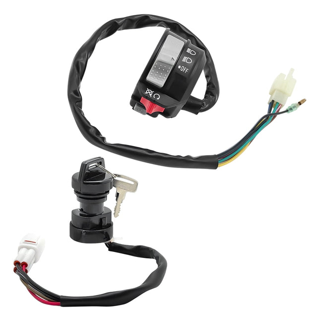 M MATI Start Stop Headlight Switch & Ignition Key Switch for Yamaha Warrior Grizzly Big Bear Wolverine Kodiak MOTO-4.