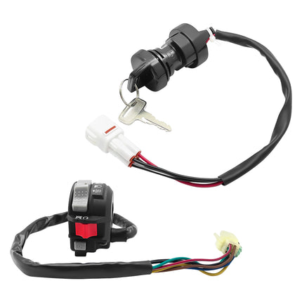 M MATI Start Stop Headlight Switch & Ignition Key Switch for Yamaha Warrior Grizzly Big Bear Wolverine Kodiak MOTO-4.