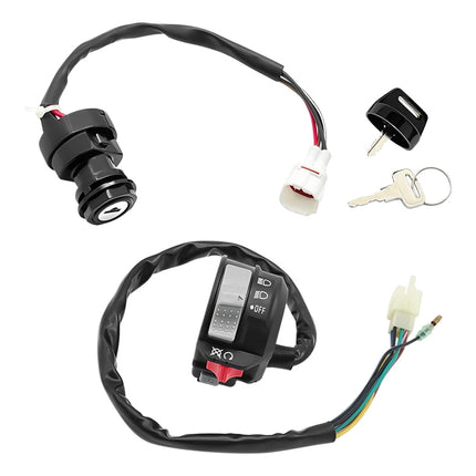 M MATI Start Stop Headlight Switch & Ignition Key Switch for Yamaha Warrior Grizzly Big Bear Wolverine Kodiak MOTO-4.