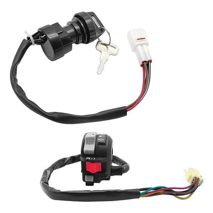 M MATI Start Stop Headlight Switch & Ignition Key Switch for Yamaha Warrior Grizzly Big Bear Wolverine Kodiak MOTO-4.