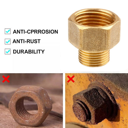 Brass Pipe Fittings Water Hose Adapter G 1/2 Female To G 3/8 Male Reducer.