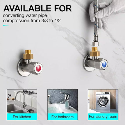 Brass Pipe Fittings Water Hose Adapter G 1/2 Female To G 3/8 Male Reducer.