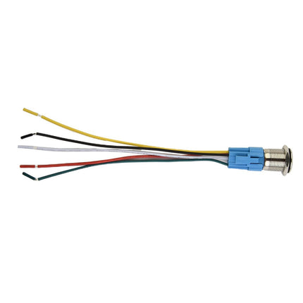 19Mm Latching Push Button Switch 12V Dc On Off Stainless Steel Led Self-Locking Green Red.