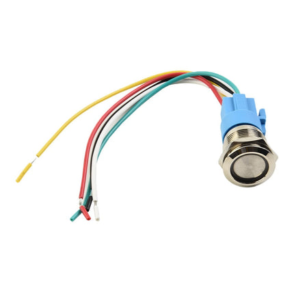 19Mm Latching Push Button Switch 12V Dc On Off Stainless Steel Led Self-Locking Green Red.