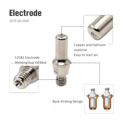 20Pcs Plasma Electrode Mt52582 Tips Nozzles Mt51313P1.1 For Pt60 Cutting Torch.
