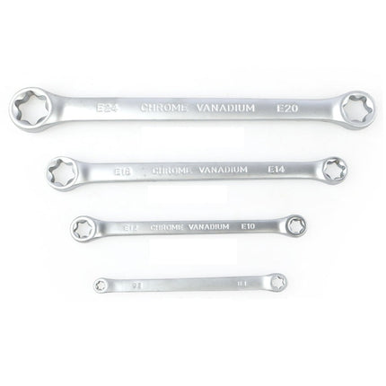 4Pcs Star Double Torx Wrench Spanner E6- E24 E-Type Double-Ended Hexagon.