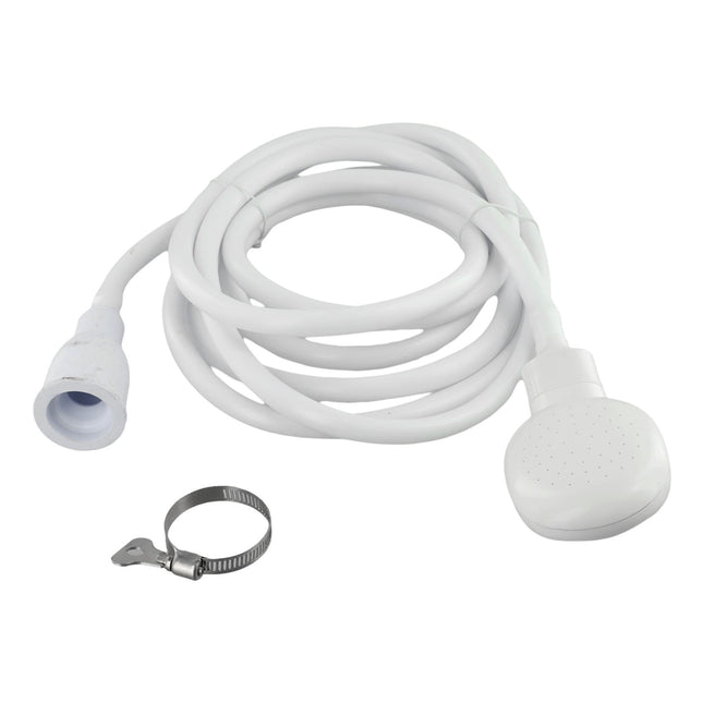 Push On Shower Hose & Head for Single Tap Spray Mixer Tap Bath Tap Kitchen 2M.