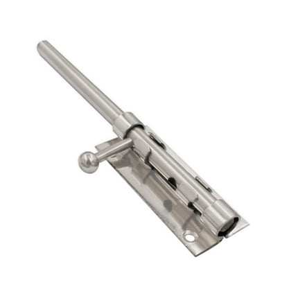 Robust Door Slide Bolt Lock for Bathroom Bedroom and Locker Room Chrome Finish 6In.