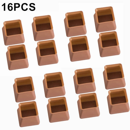 16 Pcs Upgraded Silicone Chair Legs Cap Felt Bottom Anti-Noise Pads Furniture Sofa Feet Anti-Slip Pad Wood Floor Protectors Mats 16Pcs.