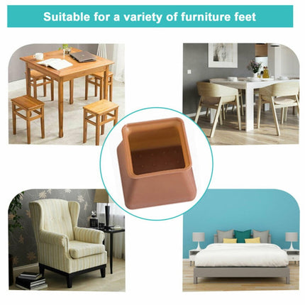 16 Pcs Upgraded Silicone Chair Legs Cap Felt Bottom Anti-Noise Pads Furniture Sofa Feet Anti-Slip Pad Wood Floor Protectors Mats 16Pcs.