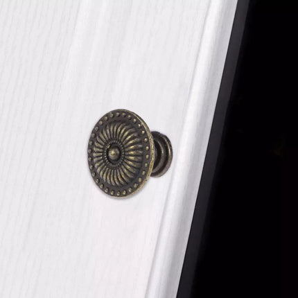 Antique Style Cabinet Knobs Set Of 4 Vintage Drawer Pulls Black Handles.