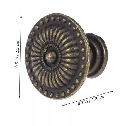 Antique Style Cabinet Knobs Set Of 4 Vintage Drawer Pulls Black Handles.