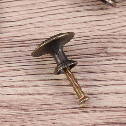 Antique Style Cabinet Knobs Set Of 4 Vintage Drawer Pulls Black Handles.