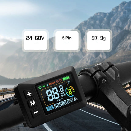 E-Bike Display 24V 36V 48V 60V Lcd Display With 5 Pin Waterproof Interface Cable Fangkenuo.
