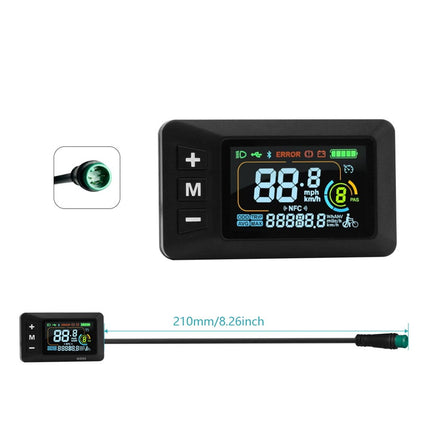 E-Bike Display 24V 36V 48V 60V Lcd Display With 5 Pin Waterproof Interface Cable Fangkenuo.