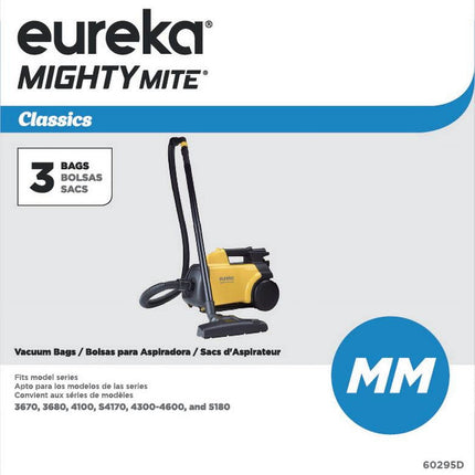 Eureka 60295D Mighty Mite Canister Vacuum Disposable Bags, 3-Pack.