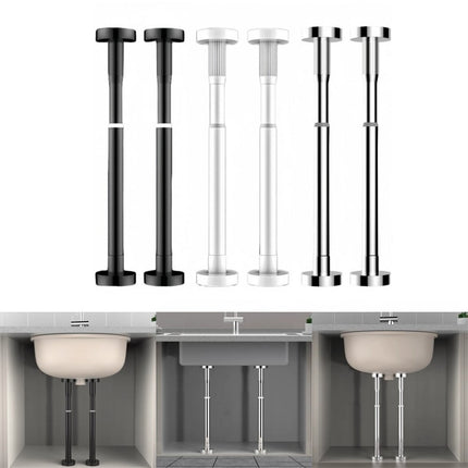 2Pcs Kitchen Sink Brackets Stainless Steel Adjustable Kitchen Sink Bracket Bottom installation Support Legs Kitchen Fixtures (50-80cm Silvery) 50-80cm Silvery.