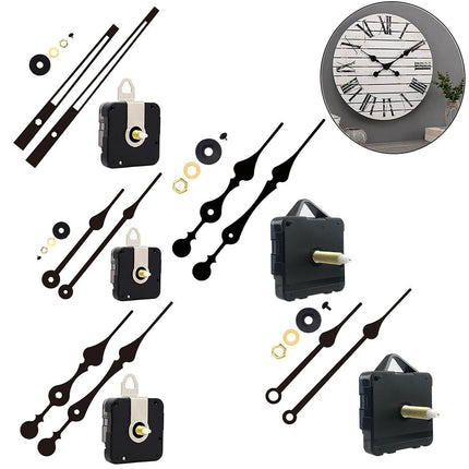 Quality Silent Quartz Diy Mechanism Movement Kit Large Long Hands Clock Movement High Torque Wall Clock Accessories Black E Smile Home D.