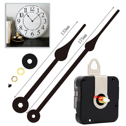 Quality Silent Quartz Diy Mechanism Movement Kit Large Long Hands Clock Movement High Torque Wall Clock Accessories Black E Smile Home D.