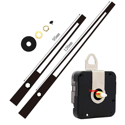 Quality Silent Quartz Diy Mechanism Movement Kit Large Long Hands Clock Movement High Torque Wall Clock Accessories Black E Smile Home E.