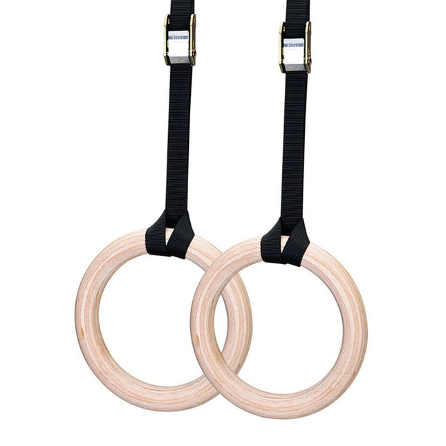 Wooden Gymnastics Rings Perfect For Strength And Conditioning Training 25Mm 19Cm.