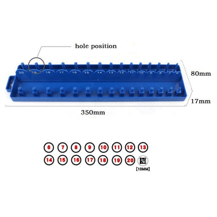 Practical Socket Storage Organizer Tool Organizer Wrench 3/8 Inch Sleeve Bracket Metric Socket Tray Rack Holder Smile Home.