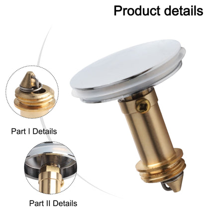 38mm Bathroom Sink Drain Stopper Plugs Bounce Push Button Click Clack Plug Wash Basin Faucet Accessory Washbasin Pipe 2024 New Smile Home.