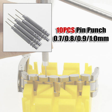 Watch Strap Pin Pin Punch Link Punch Pin Stick- Watch Repair Tool 0.7-1.0Mm 10Pcs Bar Hammer Punch Thimble Durables 0.9Mm Smile Home 0.9 mm.