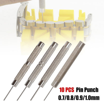 Watch Strap Pin Pin Punch Link Punch Pin Stick- Watch Repair Tool 0.7-1.0Mm 10Pcs Bar Hammer Punch Thimble Durables 0.9Mm Smile Home 0.9 mm.