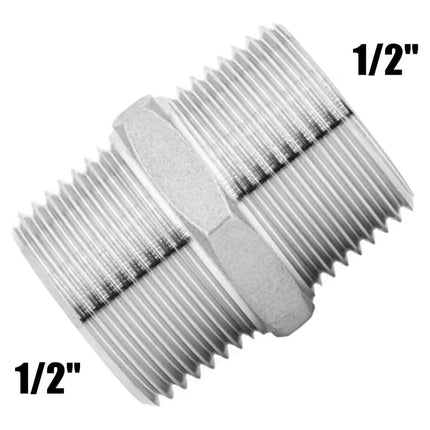 Extension Pipe Shower Hose Longer Extend Stainless Steel 1/2Inch Adapter Bathroom Accessories Rvs Bathtubs Connectors Smile Home.
