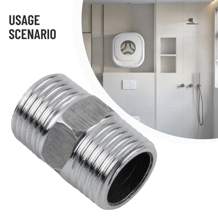 Extension Pipe Shower Hose Longer Extend Stainless Steel 1/2Inch Adapter Bathroom Accessories Rvs Bathtubs Connectors Smile Home.