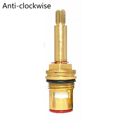 Shower Bath Taps Valve Cartridge Quarter Turn Flow Long Tall Stem Insert 20 1/2" Bathroom Fixture Faucet Replacement Parts Anti-Clockwise Smile Home Anti-Clockwise.