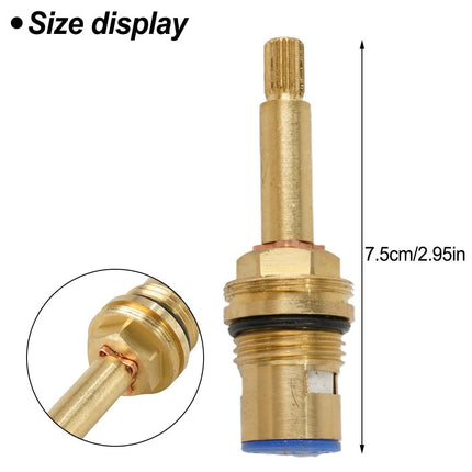 Shower Bath Taps Valve Cartridge Quarter Turn Flow Long Tall Stem Insert 20 1/2" Bathroom Fixture Faucet Replacement Parts Anti-Clockwise Smile Home Clockwise.