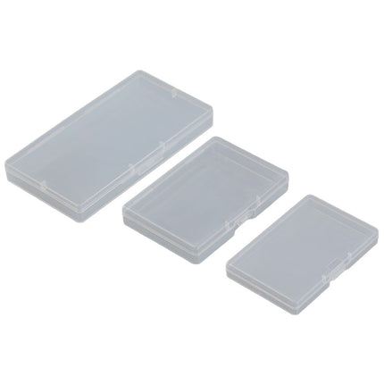 10pcs Transparent Plastic Storage Box Rectangle Box Case For Parts Tools Storage Box Jewelry Earring Display Case Bead Container 1# Smile Home 2#.