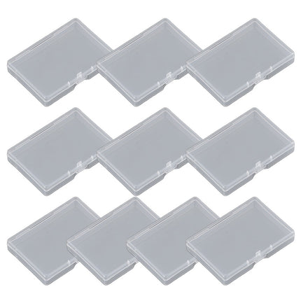 10pcs Transparent Plastic Storage Box Rectangle Box Case For Parts Tools Storage Box Jewelry Earring Display Case Bead Container 1# Smile Home 2#.