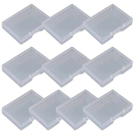 10pcs Transparent Plastic Storage Box Rectangle Box Case For Parts Tools Storage Box Jewelry Earring Display Case Bead Container 1# Smile Home 2#.