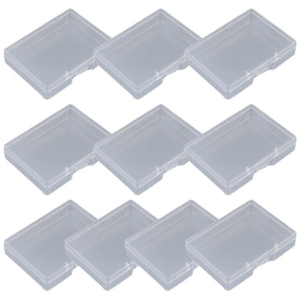 10pcs Transparent Plastic Storage Box Rectangle Box Case For Parts Tools Storage Box Jewelry Earring Display Case Bead Container 1# Smile Home 3#.