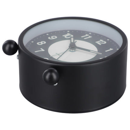 Battery Operated Clock Glow-in-the-Dark Alarm Clock Bedroom Children's Table Non-Ticking Glow-in-the-Dark Dial Smile Home.