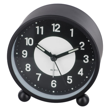 Battery Operated Clock Glow-in-the-Dark Alarm Clock Bedroom Children's Table Non-Ticking Glow-in-the-Dark Dial Smile Home.