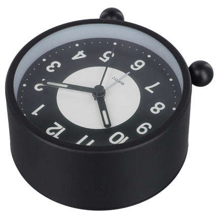 Battery Operated Clock Glow-in-the-Dark Alarm Clock Bedroom Children's Table Non-Ticking Glow-in-the-Dark Dial Smile Home.