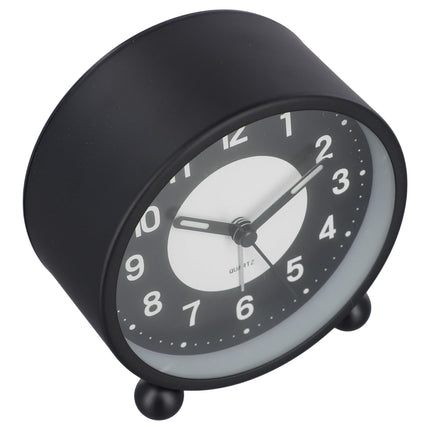 Battery Operated Clock Glow-in-the-Dark Alarm Clock Bedroom Children's Table Non-Ticking Glow-in-the-Dark Dial Smile Home.