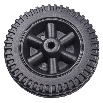 Lierteer 2Pcs/Set Grill Wheels Replacement Parts 170/177mm 7 Inch BBQ Grill Wheel Barbecue Grills Kitchen Garden Plastic Black.