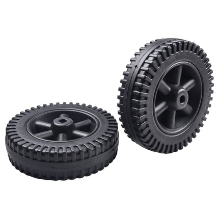 Lierteer 2Pcs/Set Grill Wheels Replacement Parts 170/177mm 7 Inch BBQ Grill Wheel Barbecue Grills Kitchen Garden Plastic Black.