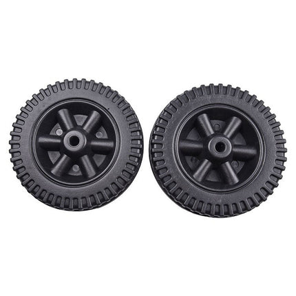 Lierteer 2Pcs/Set Grill Wheels Replacement Parts 170/177mm 7 Inch BBQ Grill Wheel Barbecue Grills Kitchen Garden Plastic Black.