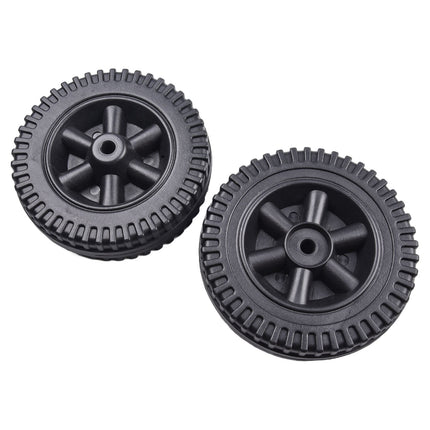 Lierteer 2Pcs/Set Grill Wheels Replacement Parts 170/177mm 7 Inch BBQ Grill Wheel Barbecue Grills Kitchen Garden Plastic Black.